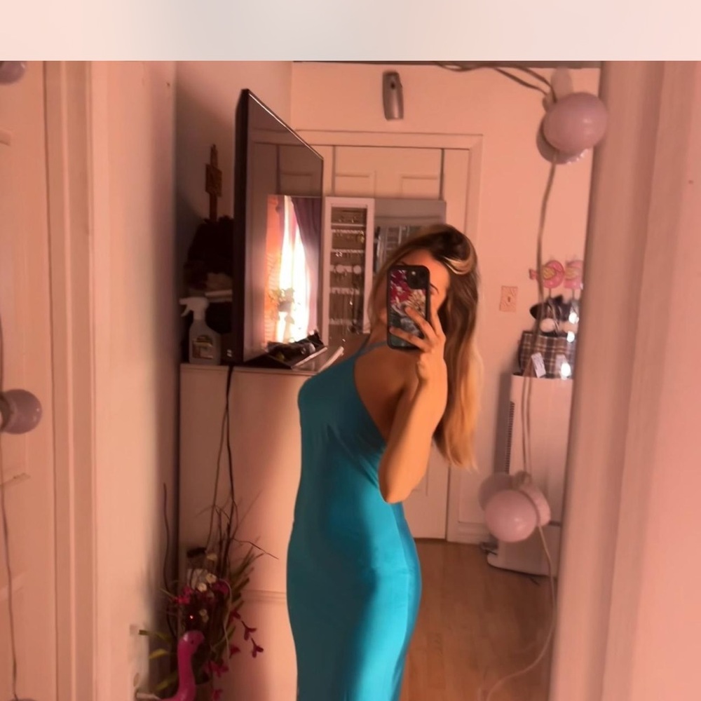 Elegant Blue Women's Dress